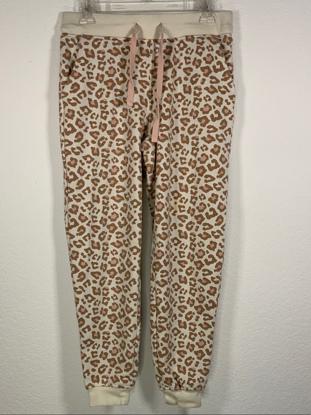 UGG Cream and Brown Leopard Print Joggers